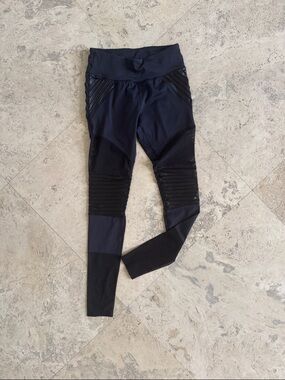Electric Yoga Black Paneled Moto Leggings